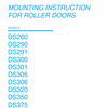 Mounting instruction for Door System roller doors DS260-375